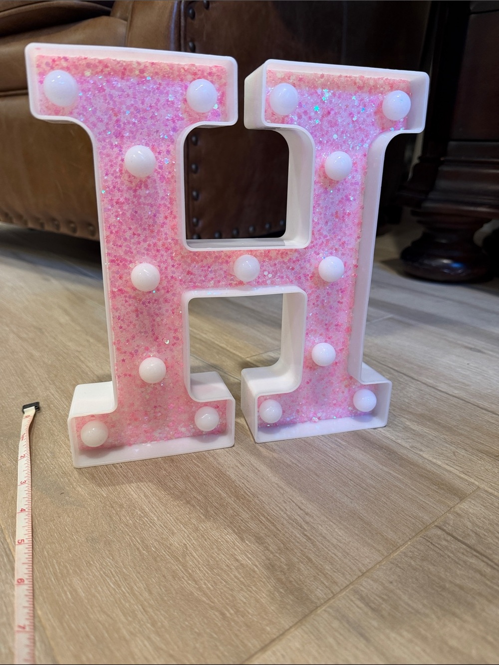 White Marquee Letter H LED Accent Light - Picture 3 of 3